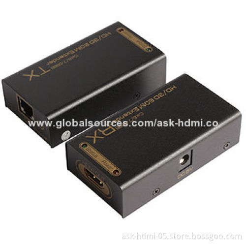 HDMI-CAT-HDMI extender, cat-5E or cat-6(recommended) cables up to 60New